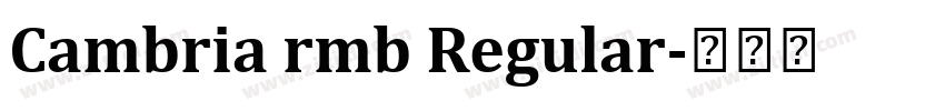 Cambria rmb Regular字体转换